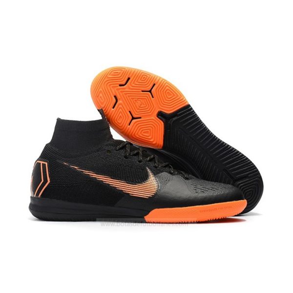 Nike Mercurial SuperflyX Elite IC Hombres Negro Naranja